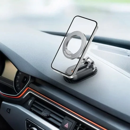 Porodo Gripfold Magsafe Rotatable Car Mount 360&deg; Full Rotation - Black